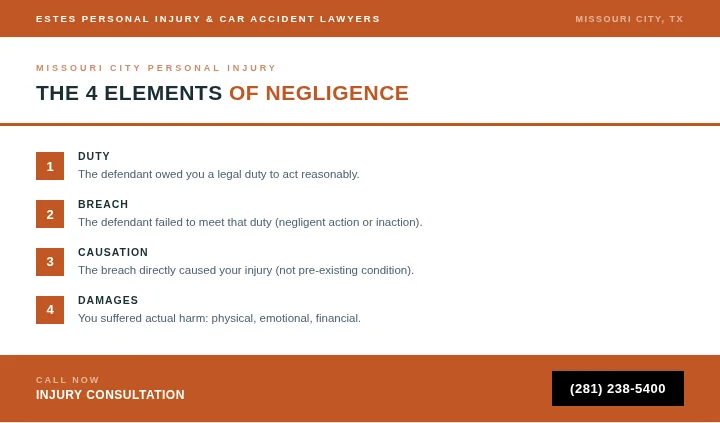 Establishing Negligence in Your Personal Injury Claim